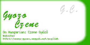 gyozo czene business card