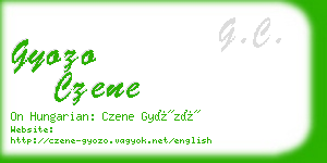 gyozo czene business card